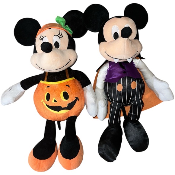 Disney Other - Disney Halloween Mickey and Minnie Stuffed toys - Black, Orange, Purple
